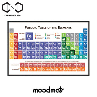 MOODMATS - Periodic Table 12" x 18" ยางรองบ้อง แจกันแก้ว Dab Mat