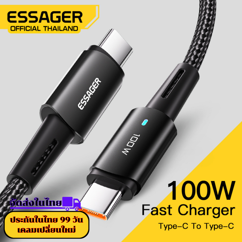 ESSAGER Charger 60w/100w สาย USB Charger essager สายชาร์จเร็ว Type c adapter usb