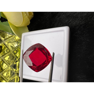 Lab Ruby Cushion shape 18x18mm 1 pieces weight 33 carats