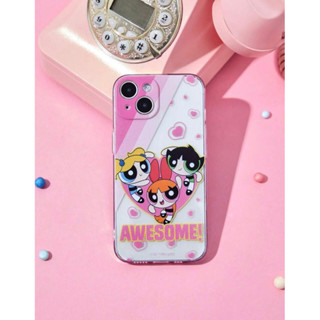 เคสไอโฟนใสคาดชมพู เดอะพาวเวอร์พัฟฟ์เกิลส์ i7-14promax (Case iphone) สินค้างานลิขสิทธิ์แท้100% X The Powerpuff Girls