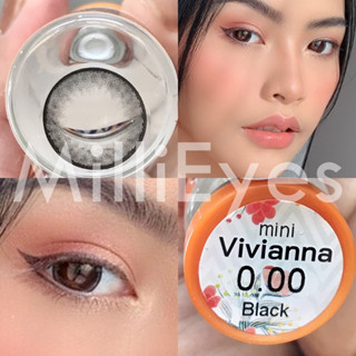 เลนส์มินิ สีดำ ใส่ไปเรียน น่ารักมาก คอนแทคเลนส์ Mini Vivianna เลนส์เกาหลี ค่าน้ำ55% กรองแสง