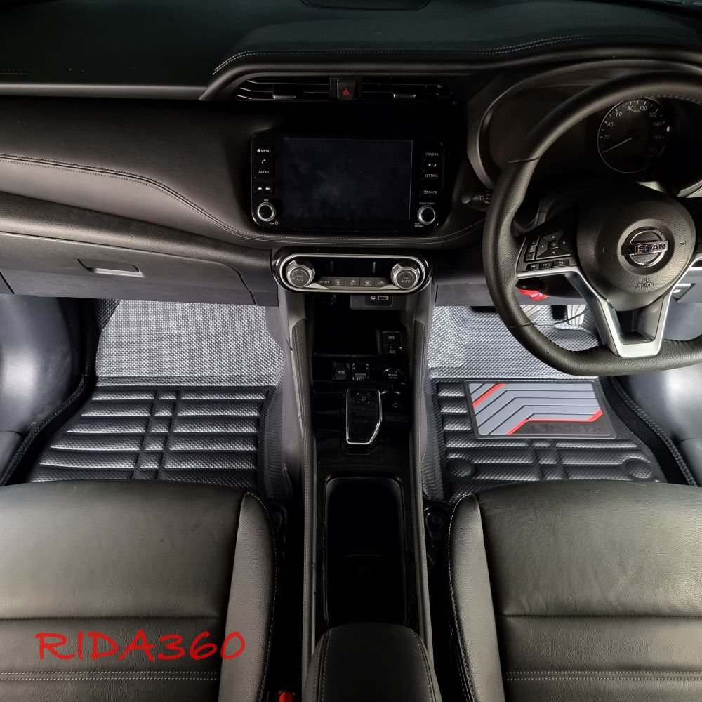พรมรถยนต์ nissan kicks gen2 ขึ้นไป 2022-NOW RIDA360 พรมปั้มขึ้นรูปชิ้นเดียว [149] *ระบุไฟใต้เบาะแถว2 *Gen1 สอบถามก่อนได้