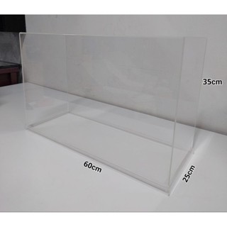 กล่องครอบโมเดลอะคริลิค ขนาด60cm×25cm×35cm ฐานใส หนา3mm