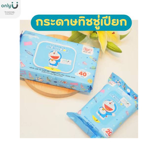 ผ้าเช็ดทำความสะอาดผิวแบบเปียกdoraemon(แบบใหม่)