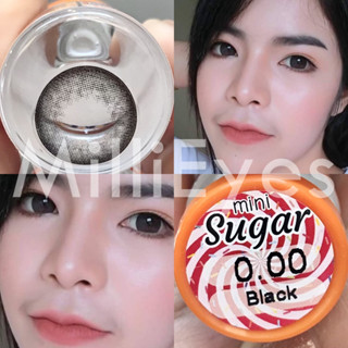 เลนส์มินิ กรองแสง ค่าน้ำสูง 55% นิ่มสบายตา คอนแทคเลนส์ Mini Sugar สีดำ ตาหวาน (montra)