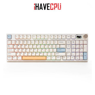 iHAVECPU KEYBOARD (คีย์บอร์ด) KEYDOUS NJ98 WHITE (GATERON YELLOW PRO) (EN/TH)
