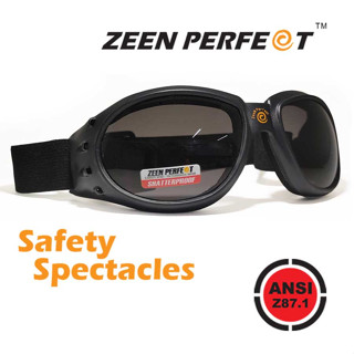 แว่นยางรัด ZEEN PERFECT 6596 Goggle ANSI Z87.1 ใส่ขับมอเตอร์ไซค์ กันลมกันฝุ่น เศษหินกระเด็น มียางขอบเบ้าตา ป้องกัน UV400