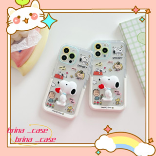 ❤️จัดส่งภายใน 24 ชม❤️ เคสไอโฟน 11 12 13 14 Pro Max สนูปปี้ ความนิยม การ์ตูน พร้อมขาตั้ง Case for iPhone ป้องกันการตก