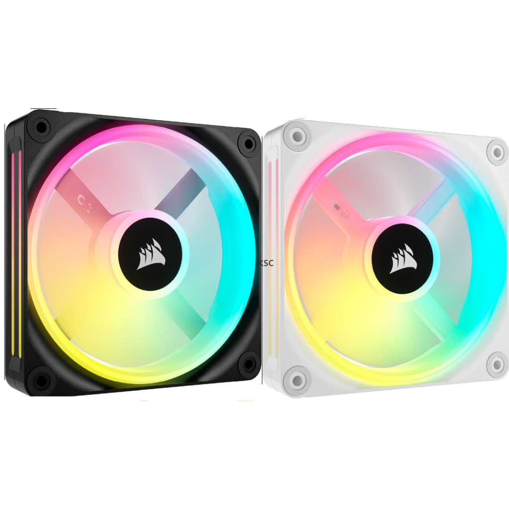 Corsair iCUE LINK QX120 RGB 120mm Magnetic RGB Fans - Triple Fan with iCUE LINK Hub - White