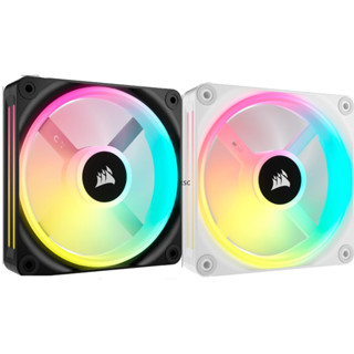 Corsair iCUE LINK QX120 RGB 120mm Magnetic Dome RGB Fans - Triple Fan Starter Kit with iCUE LINK System Hub - White