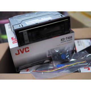 JVC KD-T408 เครื่องเล่นติดรถยนต์ 1-Din รองรับ CD / USB / AUX (1 เครื่อง)