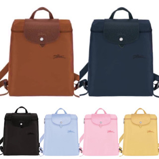 🎀 (สด-ผ่อน) กระเป๋า Longchamp เป้ Le pliage Green backpack