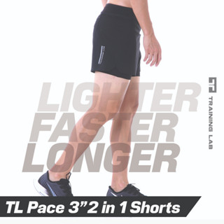 Training Lab รุ่น PACE ยาว 3" 2/1 กางเกงวิ่ง มีขาสั้นรัดด้านใน