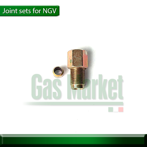 ชุดฟิตติ้งตาไก่ น็อตขันตาไก่ ยาว 3 ซม สำหรับท่อแก๊สรถยนต์ NGV/CNG ใส่ท่อ 6 มม - Fitting Set 3 mm long for NGV / CNG for