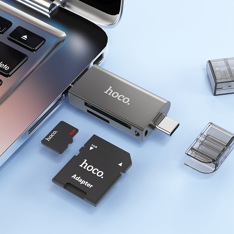 HOCO HB39 การ์ดรีดเดอร์ USB / Type-C 3.0 ความเร็วสูง 5Gbps รองรับฟังก์ชั่น OTG ร