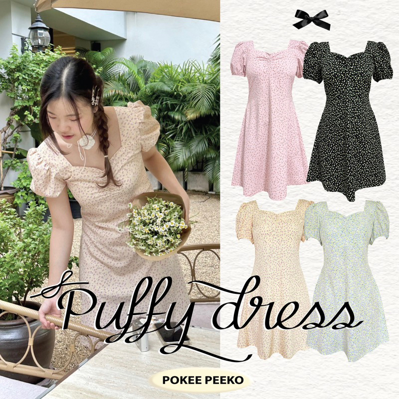 POKEE UMIKO DRESS เดรสสั้นแขนตุ๊กตา🧸✨