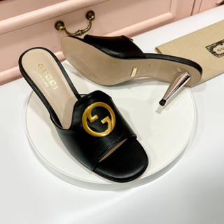 รองเท้าผู้หญิงรองเท้าส้นสูง New Arrivals#gucci blonde slide sandal ss22