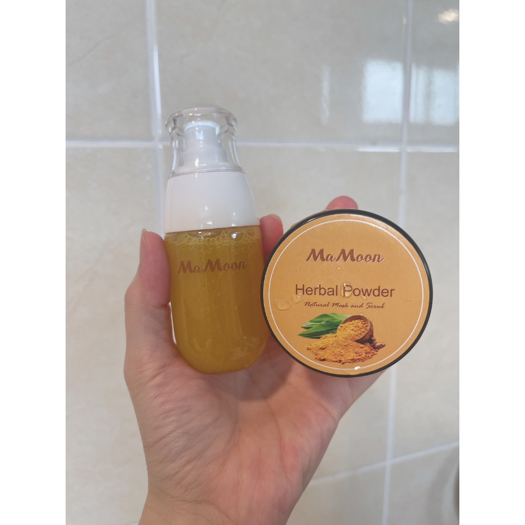 ขวดแบ่งสบู่เหลว สบู่สมุนไพรมามูน และผงสมุนไพรมามูน