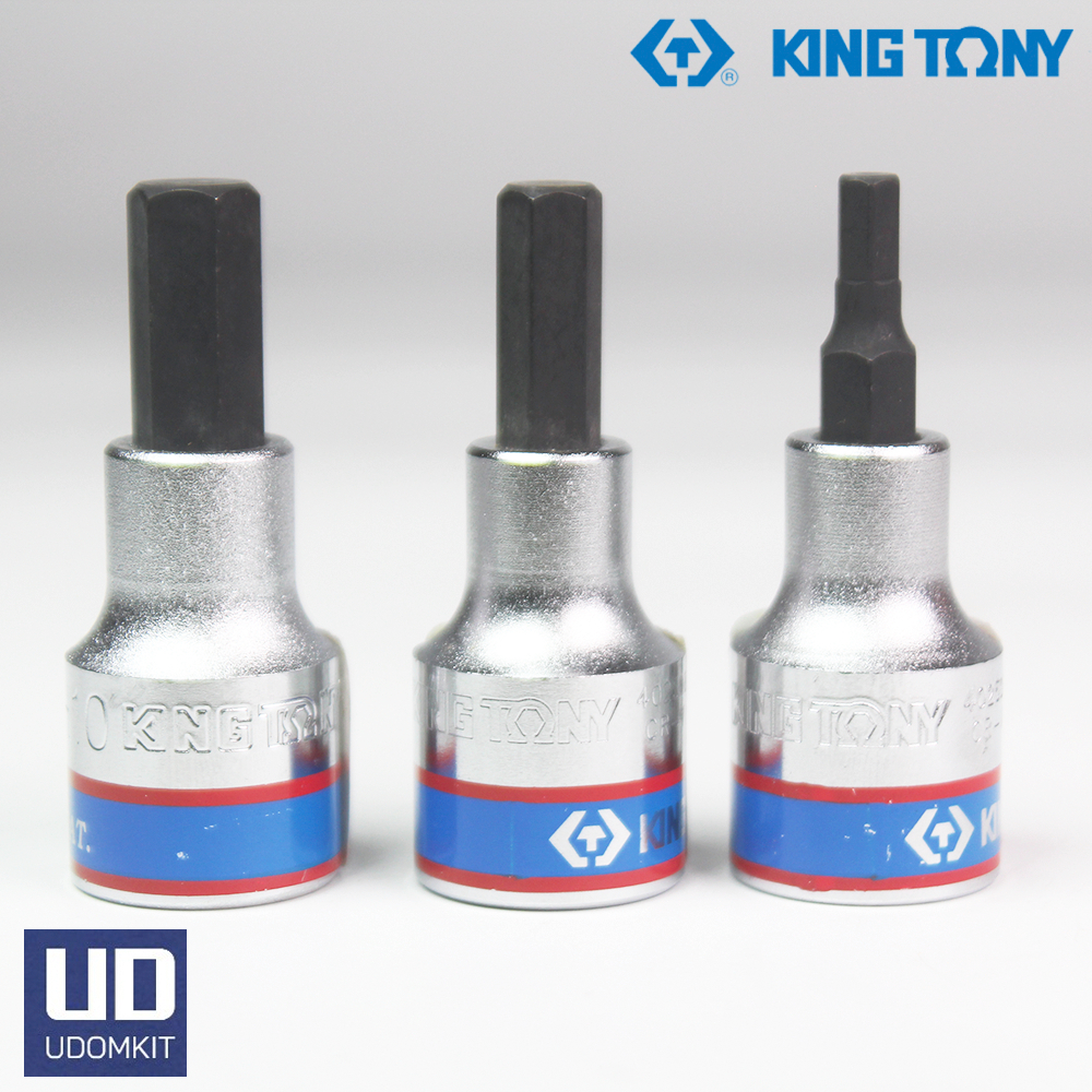 KINGTONY ลูกบล็อกเดือยโผล่ 1/2 60 มม. 6P  เบอร์ H4 H5 H6 H7 H8 H10 H12 H14  H17 H19