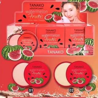 T6052 🍉🍉 แป้งพัฟแตงโม TANAKO UK ผสมรองพื้น คุมมัน บางเบาไม่หนักหน้า สินค้าพร้อมส่งค่า
