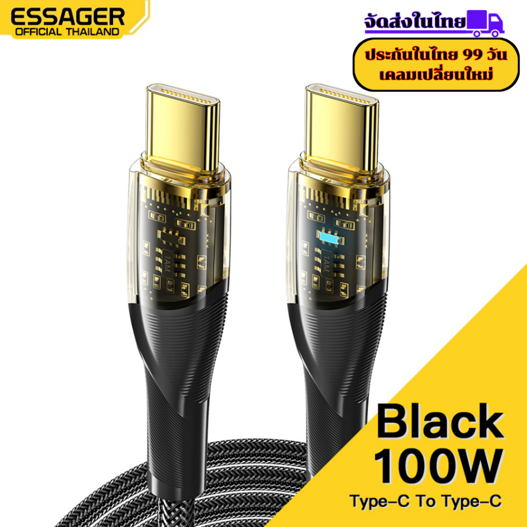ESSAGER Charger 60w/100wสายUSB Charger essager สายชาร์จเร็ว Type c adapter usb