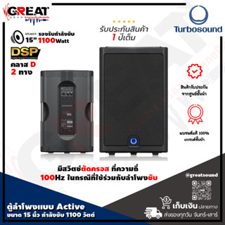 TURBOSOUND MILAN M15 ตู้ลำโพง Active ขนาด 15 นิ้ว 2 ทาง กำลังขับ 1100 วัตต์ คลาส D มีสวิตซ์ปรับโหมด ฟังเพลง และ พูด