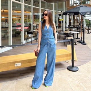 Maynita - Vest &amp; pants set ชุดเซ็ตผ้าคอตตอน