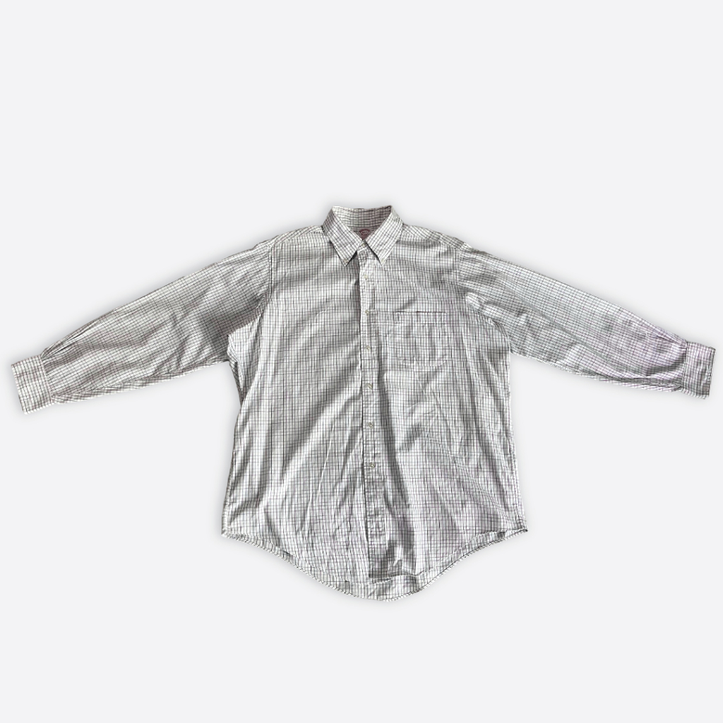 LUGA VINTAGE - เสื้อเชิ้ตแขนยาว Brooks Brothers The Button-Down Cotton Shirt Size 16 - 4 (XL)