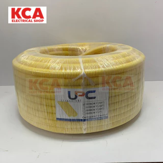 UPC LESSO FLEX ANZENS ท่อลูกฟูกสีเหลือง ท่ออ่อน ท่อร้อยสายไฟ PVC สีเหลือง 3/8 1/2 3/4 1นิ้ว (ยาว 50 ม.)