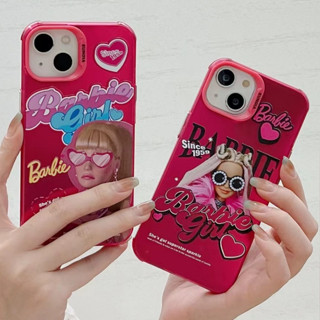 ✨NEW✨เคสไอโฟน 14 Pro Max 13 12 11 เคส for iPhone 13 เจ้าหญิงบาร์บี้ สีชมพู พกง่ายๆ การป้องกันการตก Case