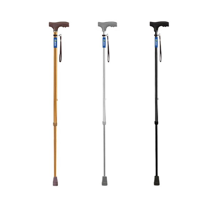 Hospro  ไม้เท้าขาเดี่ยว มีไฟฉาย พับได้ แข็งแรง ทนทาน  Walking Stick รุ่น H-WSL003 [รับประกัน 3 เดือน]