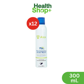 (แพ็ค 12) ALCO HAND SHIELD SPRAY 300 ml. | สเปรย์แอลกอฮอล์กระป๋อง สำหรับทำความสะอาด 300 มล.