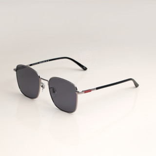 แว่นกันแดด GUCCI รุ่น GG1350S 001 SIZE 58 MM. (RUTHENIUM-BLACK-GREY)