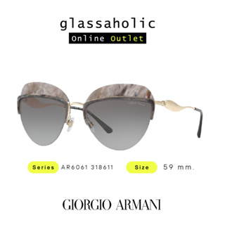 [ลดกระหน่ำ] แว่นกันแดด Giorgio Armani รุ่น AR6061 ทรงนักบินคิ้วเข้ม ดีไซน์พิเศษ