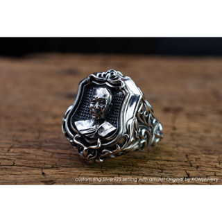 custom ring Silver925 setting with amulet Original by KOMjewelry แหวนเงินแท้925 หน้าพระ งานสั่งทำ