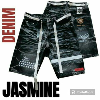 JASMINE DENIM มือหนึ่ง ยีนส์ขาสั้นแต่งแถบ ทรงเอ