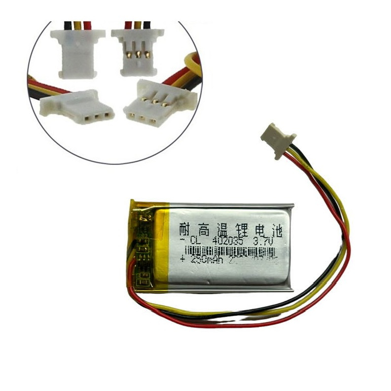 Mijia driving recorder  1.25 บาง 402035 cp5/21/36 3.7v polymer battery 3 สาย yi dash cam  battery da