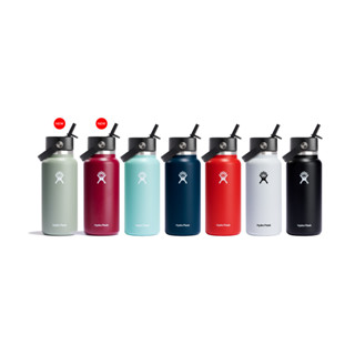 HYDRO FLASK WIDE MOUTH WITH FLEX STRAW CAP 32 OZ กระติกน้ำสูญญากาศ เก็บอุณหภูมิ เก็บความร้อน เก็บความเย็น