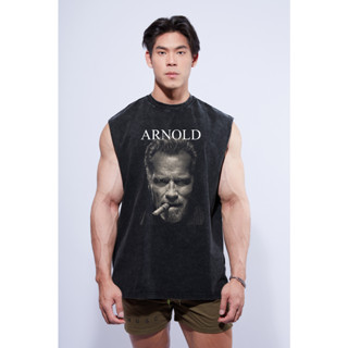 Musculo เสื้อกล้ามโอเวอร์ไซส์ฟอกวินเทจ stone washed