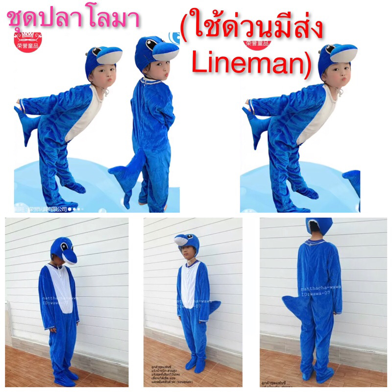 ชุดแฟนซีสัตว์ ชุดปลาโลมา ชุดมาสคอต Mascot