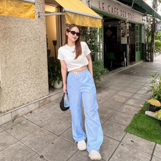 BAAE - BAAE Cargo pants กางเกงขายาวคาร์โก้ลายทาง