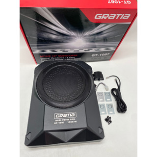 Subbox ซับบ็อค ขนาด 10นิ้ว GRATIA รุ่น GT-1087 ACTIVE SUBWOOFER 10" วอยซ์คู่ กำลังขับ600วัตต์ มาพร้อมชุดรีโมทบูทเบส