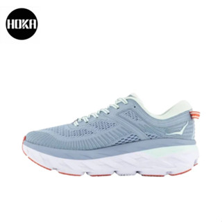 HOKA ONE ONE Bondi 7 Baby blue  ของแท้ 100 %  Sports shoes Running shoes style