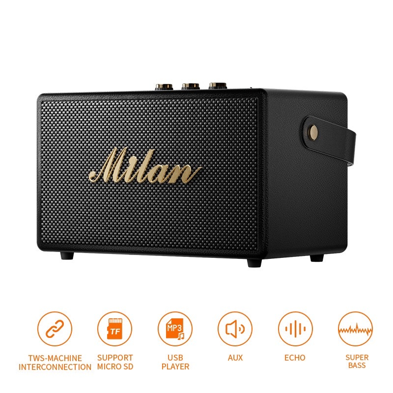 ลำโพงบลูทูธ d-power รุ่น MILAN BOM-79 ลำโพงดอก 4 นิ้ว 2 ดอก 40 วัตต์
