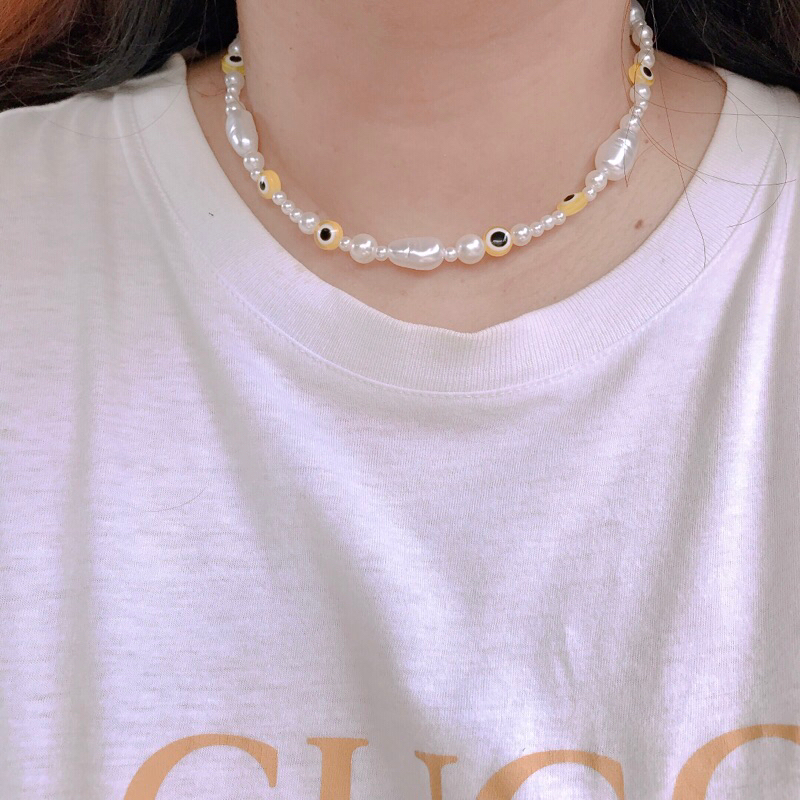 สร้อยคอ Devil eye 🧿🪸 สร้อยคอไข่มุกมาตาลดา