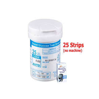 แผ่นตรวจน้ำตาลในเลือด 25แผ่น ไม่รวมเครื่อง(no machine)Mr.Morepen BG-03 Gluco One Blood Glucose 25Strips