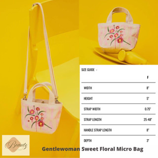 [พร้อมส่ง] กระเป๋า Gentlewoman Sweet Floral Micro Bag