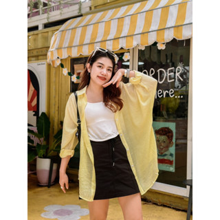 Mamona shirt x Kiki skirt เสื้อเชิ้ตผ้าฝ้ายลินิน และกระโปรงสั้น : everydaylookk store