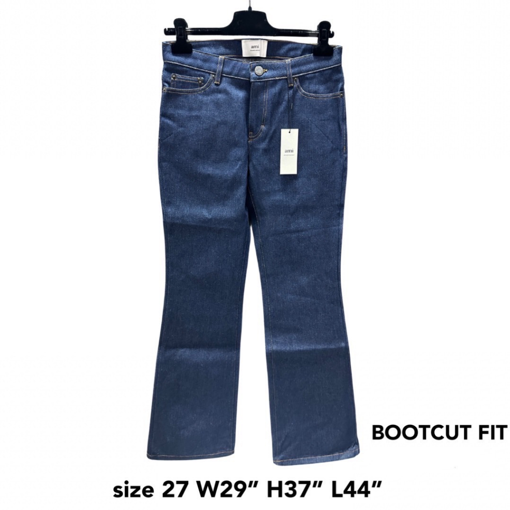 Ami Paris Jeans bootcut fit 27 กางเกงยีนส์ ขายาว แบรนด์เนม ผู้หญิง ของแท้