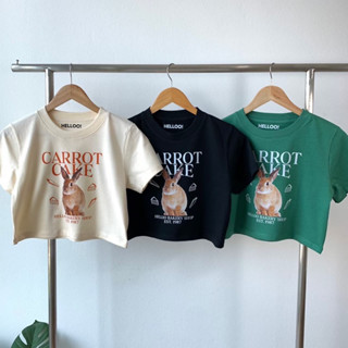 BABY CROP เสื้อครอปสกรีนลายน่ารัก เนื้อผ้าCotton 🍧🍭